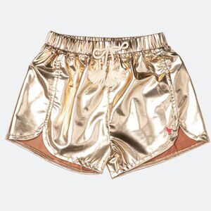 Pink Chicken Girls Millie Metallic Short - Gold